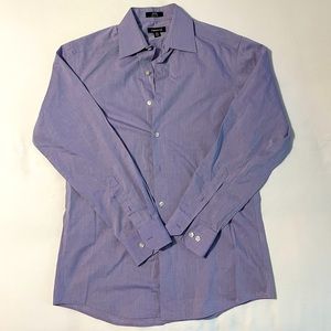 Claiborne Long sleeve Button Up. Purple. Slim Fit. Neck 14.5. Size 32|33